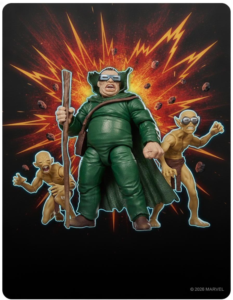 ¡Nuevas figuras Marvel Legends de Mole Man y Moloids emergen