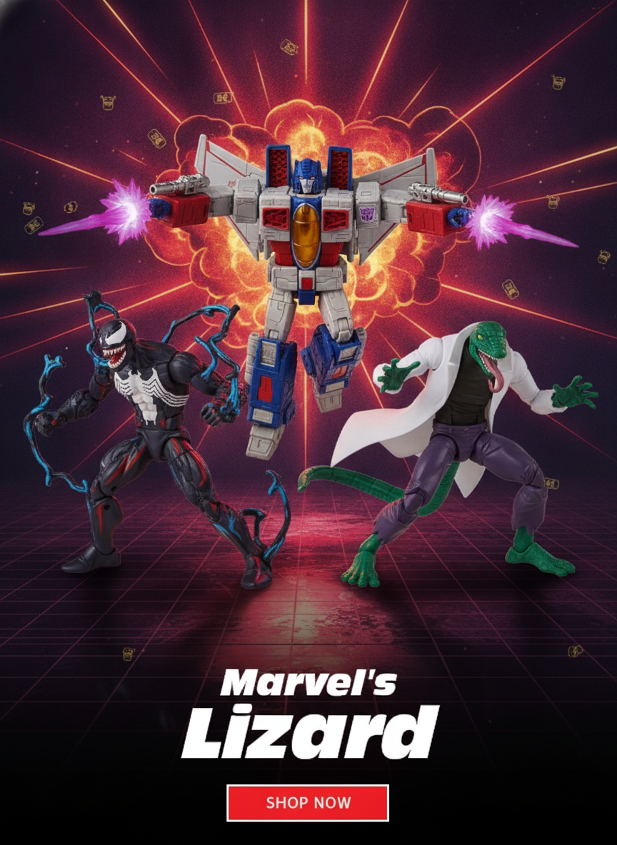 ¡Novedades Calientes ! Vuelven Venom y Lizard de Marvel Legends y Starscream de Transformers Shattered Glass
